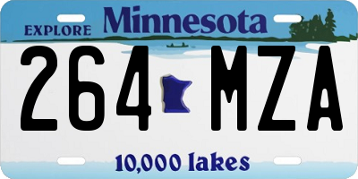 MN license plate 264MZA