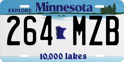 MN license plate 264MZB