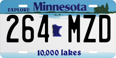 MN license plate 264MZD