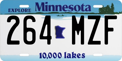 MN license plate 264MZF