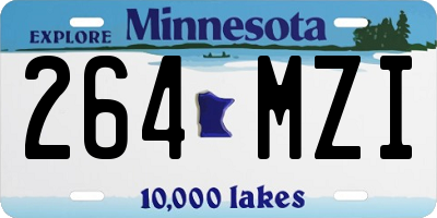 MN license plate 264MZI