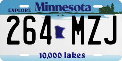 MN license plate 264MZJ