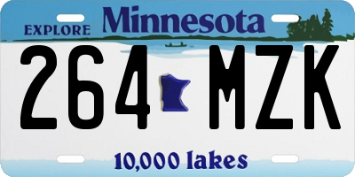 MN license plate 264MZK