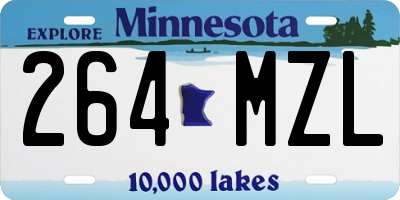 MN license plate 264MZL