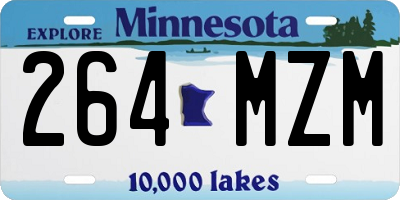 MN license plate 264MZM