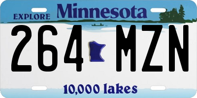 MN license plate 264MZN
