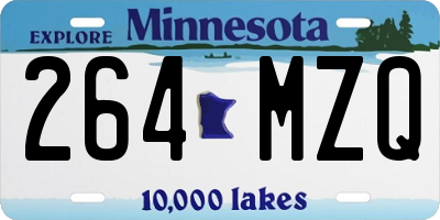 MN license plate 264MZQ