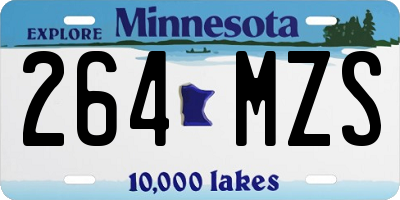 MN license plate 264MZS