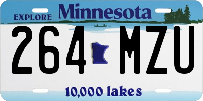 MN license plate 264MZU