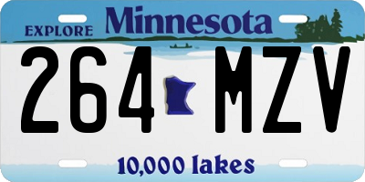 MN license plate 264MZV