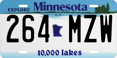 MN license plate 264MZW
