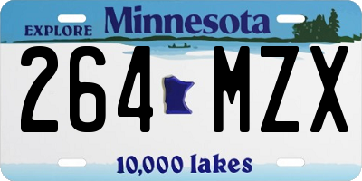 MN license plate 264MZX