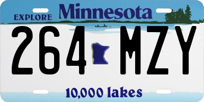 MN license plate 264MZY