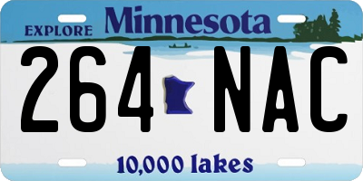 MN license plate 264NAC