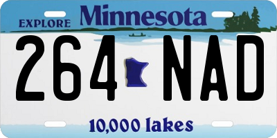 MN license plate 264NAD