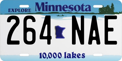 MN license plate 264NAE