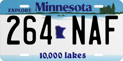 MN license plate 264NAF