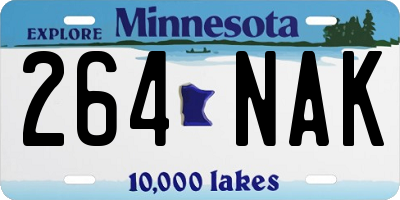 MN license plate 264NAK