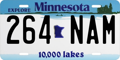MN license plate 264NAM