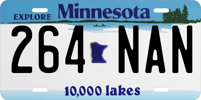 MN license plate 264NAN