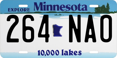 MN license plate 264NAO