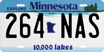 MN license plate 264NAS