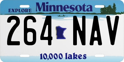 MN license plate 264NAV