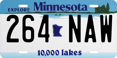 MN license plate 264NAW