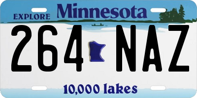 MN license plate 264NAZ