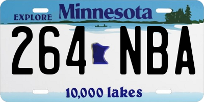 MN license plate 264NBA
