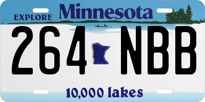 MN license plate 264NBB