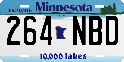 MN license plate 264NBD