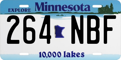 MN license plate 264NBF