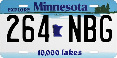MN license plate 264NBG
