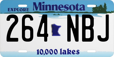 MN license plate 264NBJ