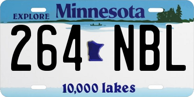 MN license plate 264NBL