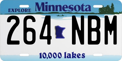 MN license plate 264NBM