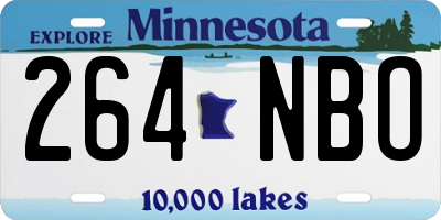MN license plate 264NBO