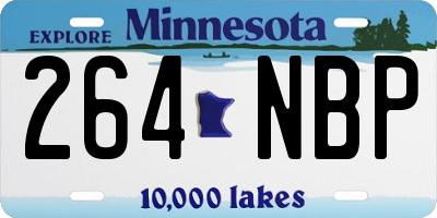 MN license plate 264NBP