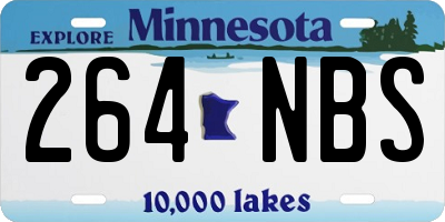 MN license plate 264NBS