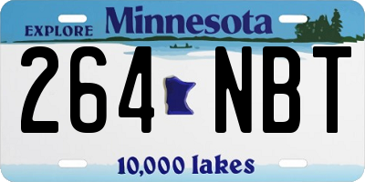 MN license plate 264NBT