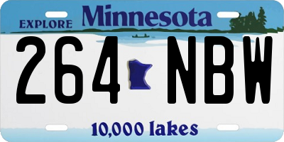 MN license plate 264NBW