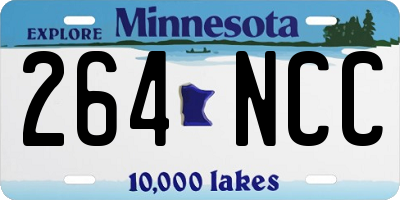 MN license plate 264NCC