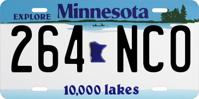 MN license plate 264NCO