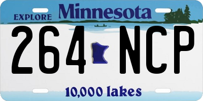 MN license plate 264NCP