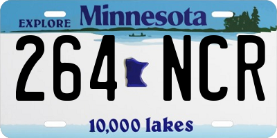 MN license plate 264NCR