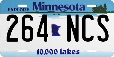 MN license plate 264NCS