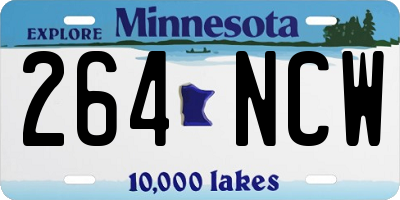 MN license plate 264NCW