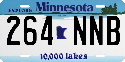 MN license plate 264NNB