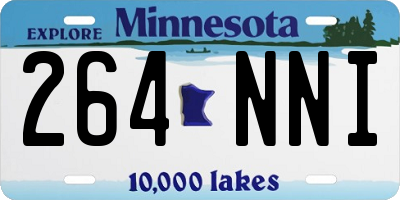 MN license plate 264NNI